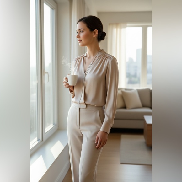 Modern Silver Mesh Lariat Necklace Rhinestone Loop Long Tassel Drop - Picture 2 of 11